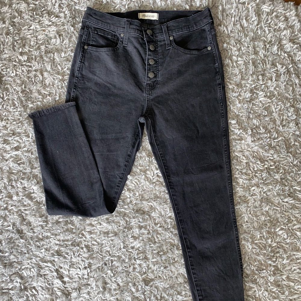 Madewell High Rise Skinny Black Jeans